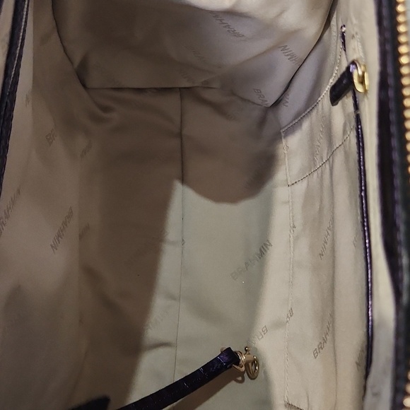 🔹️ Brahmin🔹️ RARE🔥  Small Caroline Ultraviolet Altair Genuine Leather ✨️💜 - Picture 11 of 16